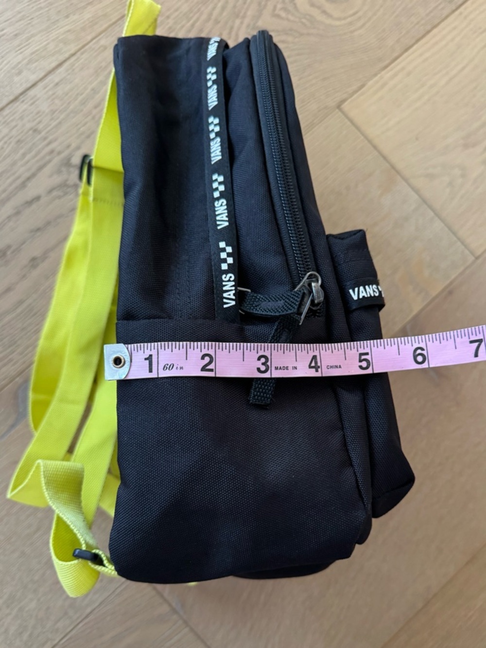 Vans Bounds Mini Backpack Black/Neon Green - Picture 9 of 11